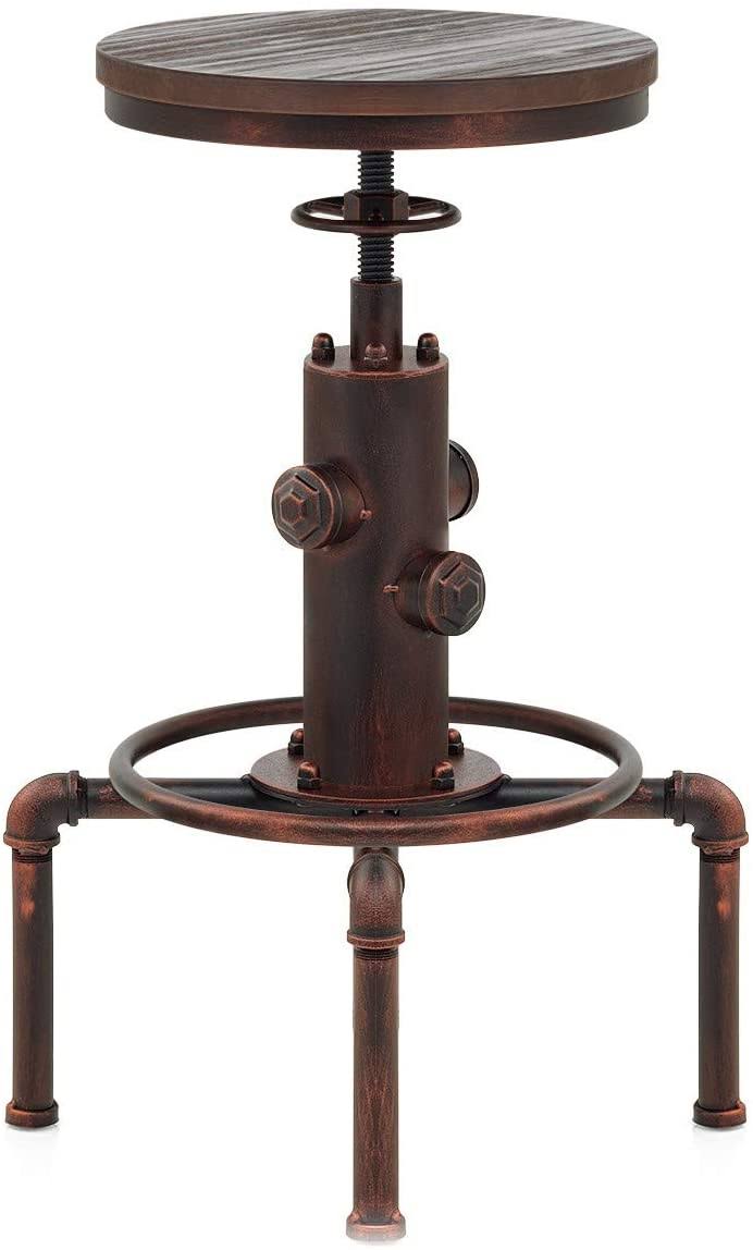 Red Bronze Industrial Bar Stool L90643