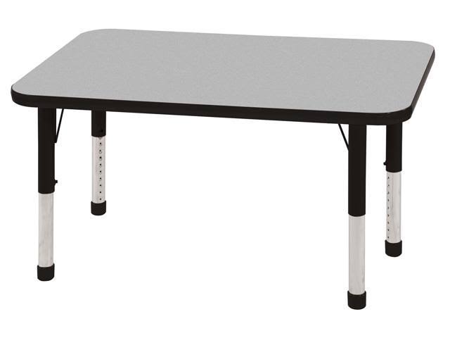 Black and Oak Swivel Rectangular Table N775914