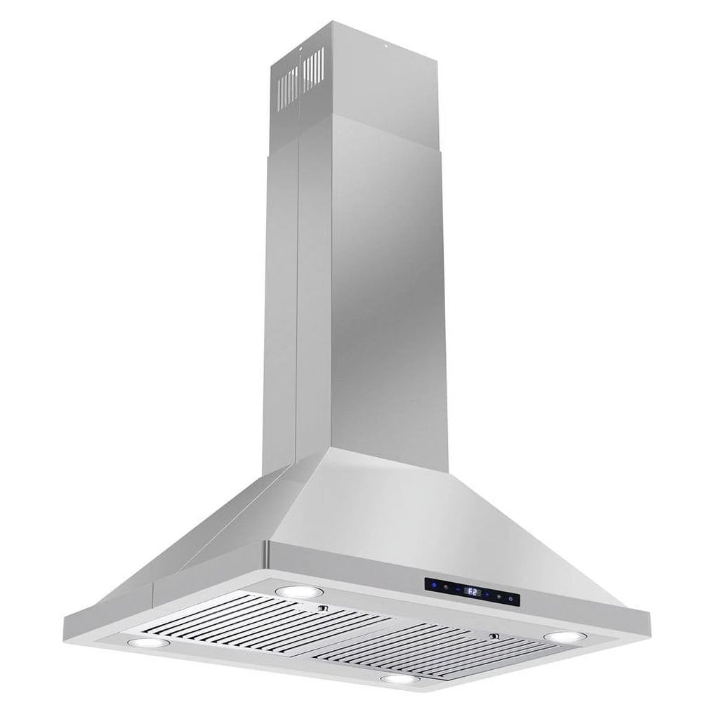 30" 380 CFM Ductless Island Range Hood in Stainless Steel D768