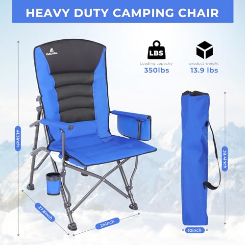 Oversized Folding Camping Chair with Cup Holder & Side Pocket L55679