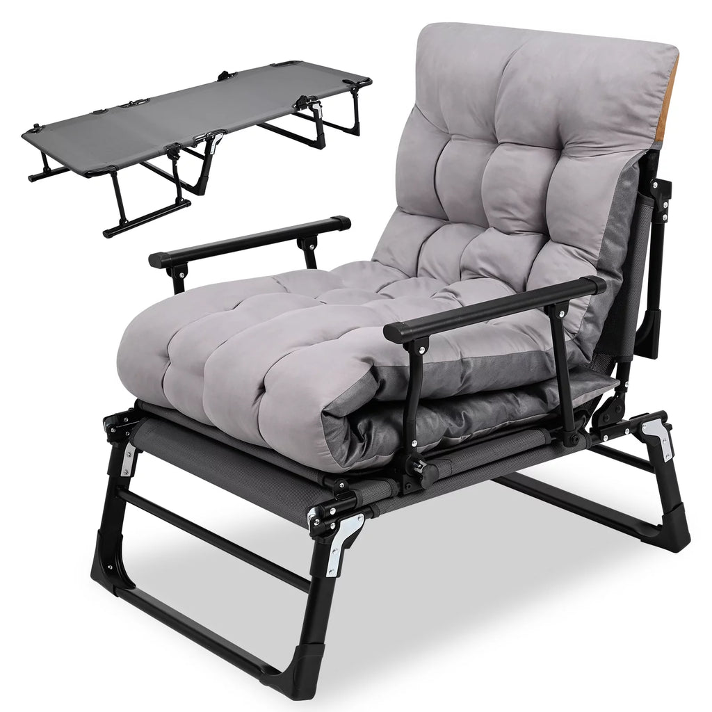 Folding Camping Cot with Mattress and Pillow F67812