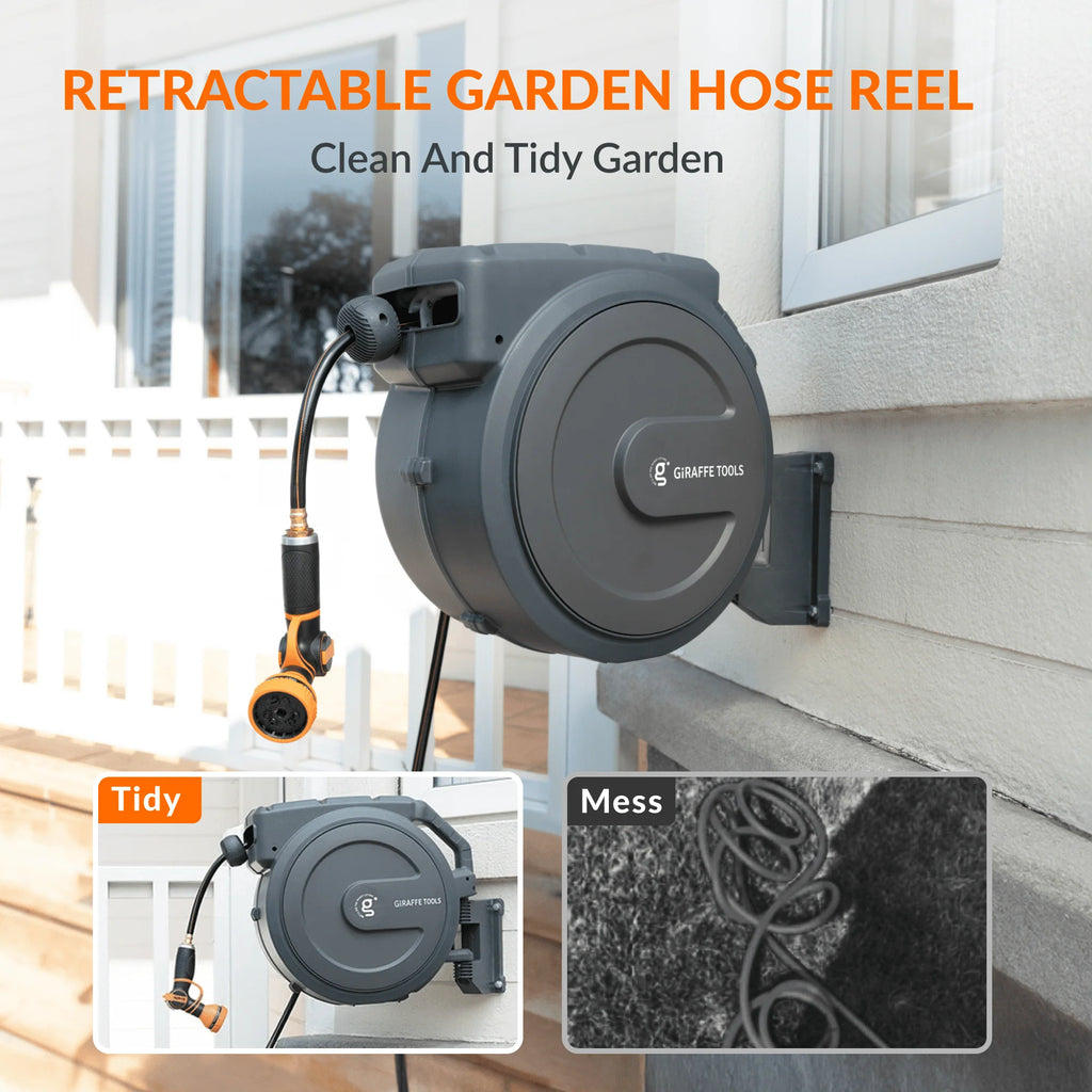 Retractable Garden Hose Reel 5/8in 90ft E476