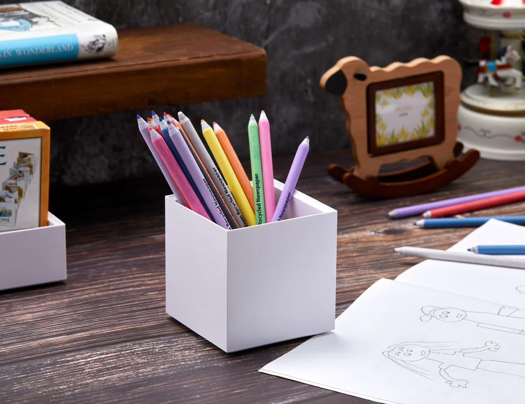 White 2-Pack Pencil Cup Desk Organizer V968