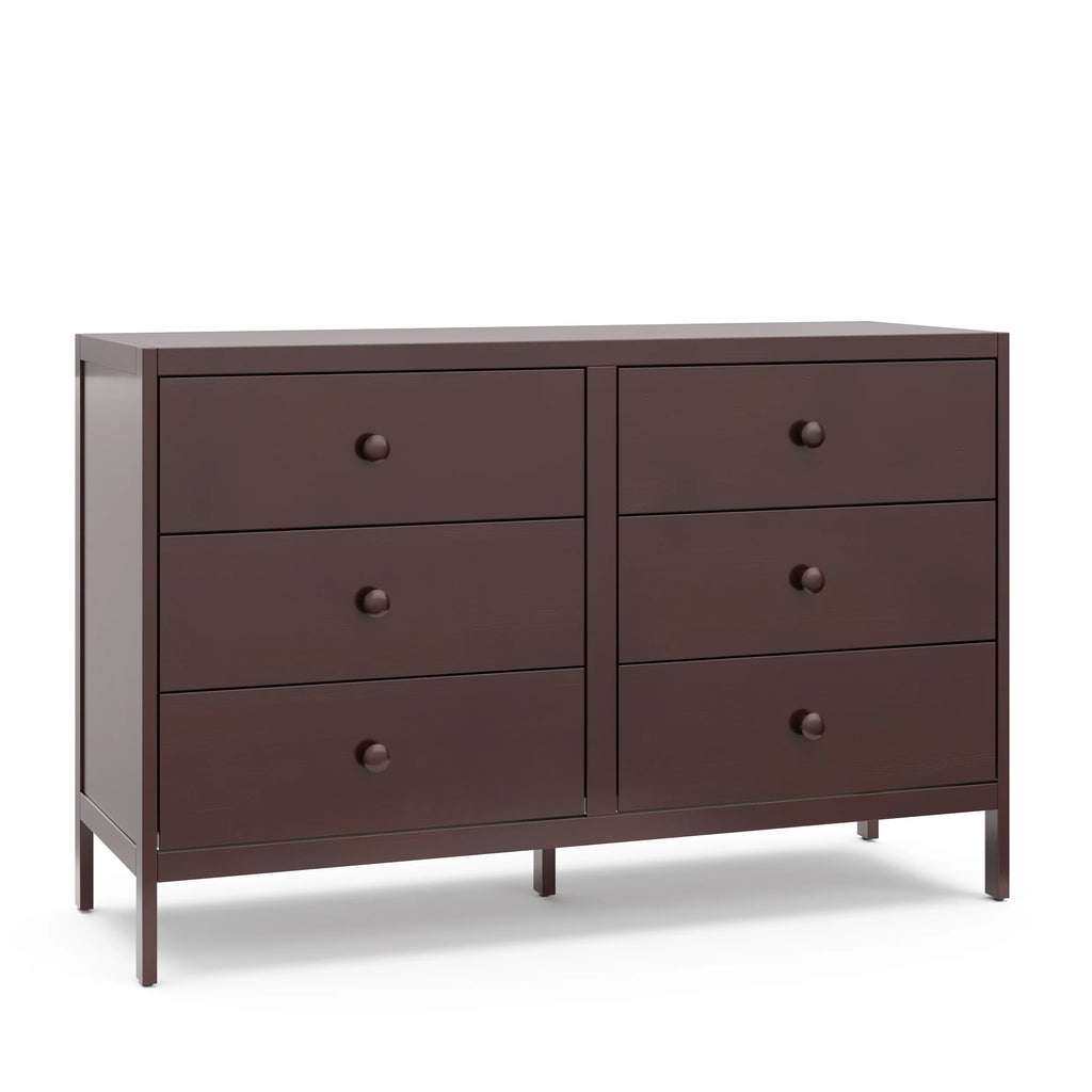 White 6 Drawer Double Dresser J664