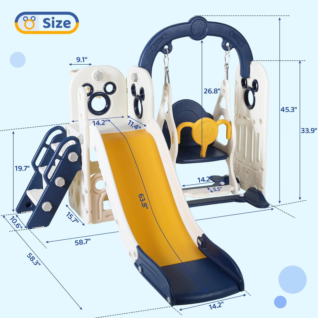 5 in 1 Toddler Swing and Slide Set R673
