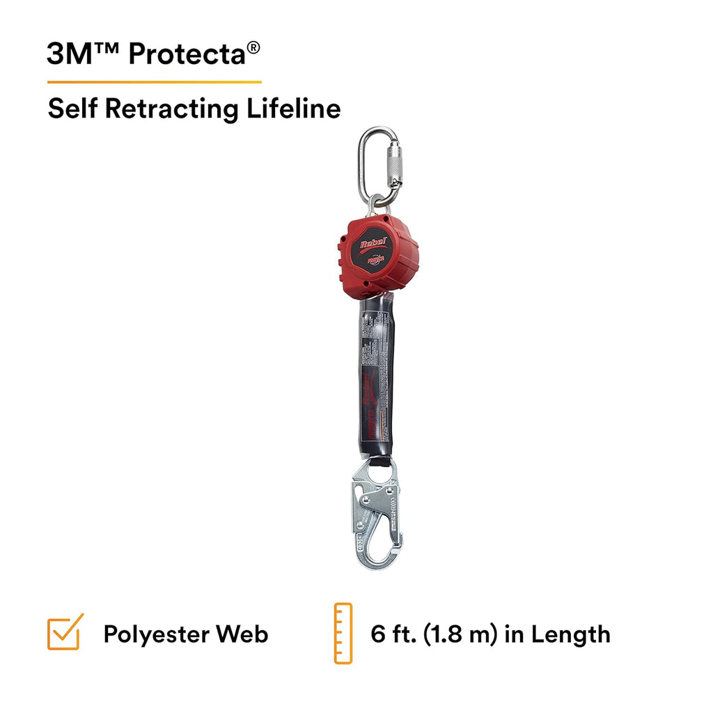 Self Retracting Lifeline with Steel Snap Hook and Carabiner V26165