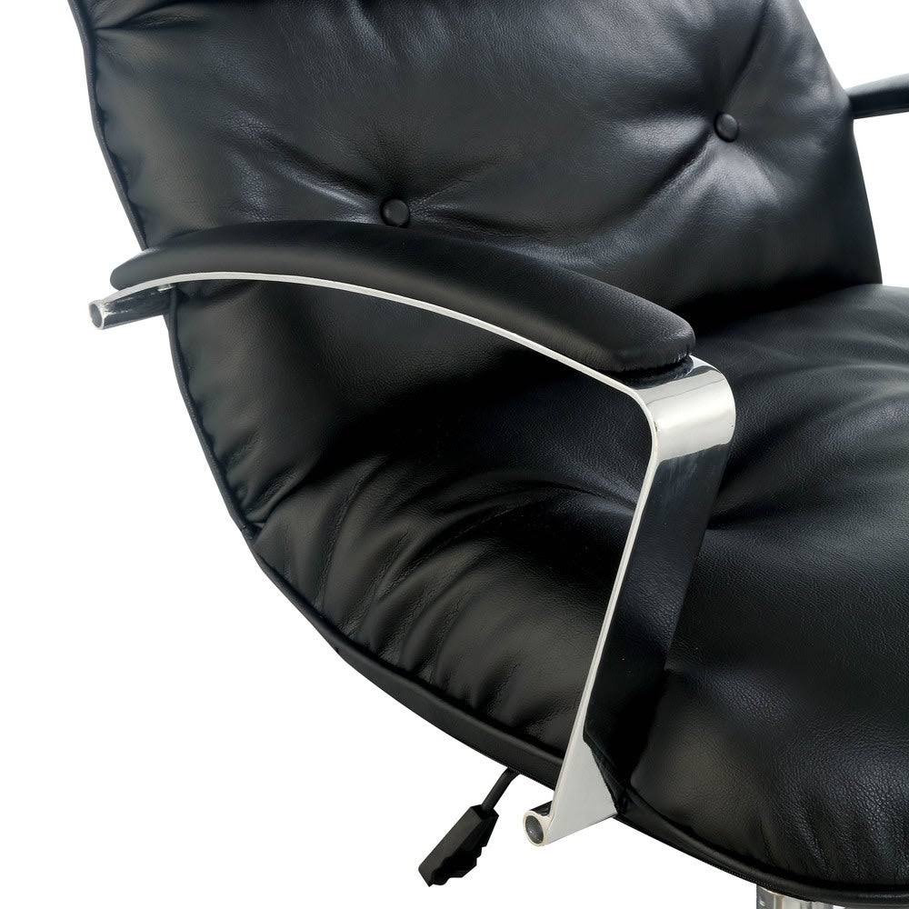 Grey Tufted Leatherette Office Chair V17527