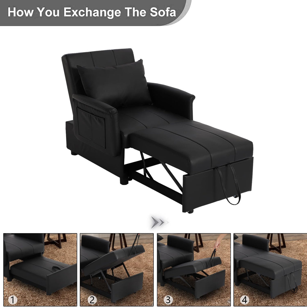 3 in 1 Folding Sofa Bed Chair O88799