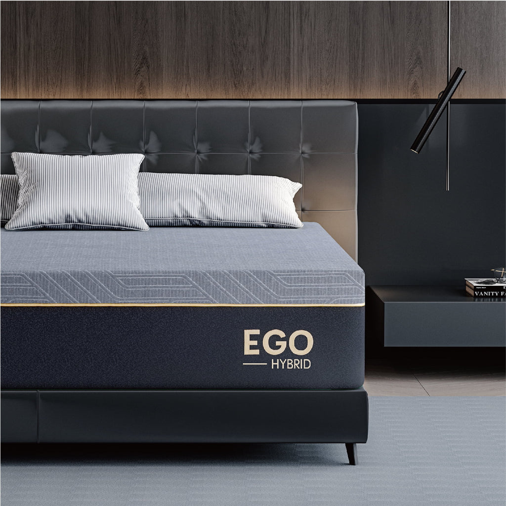 Black 12 inch Full Size Memory Foam Hybrid Mattress C5026