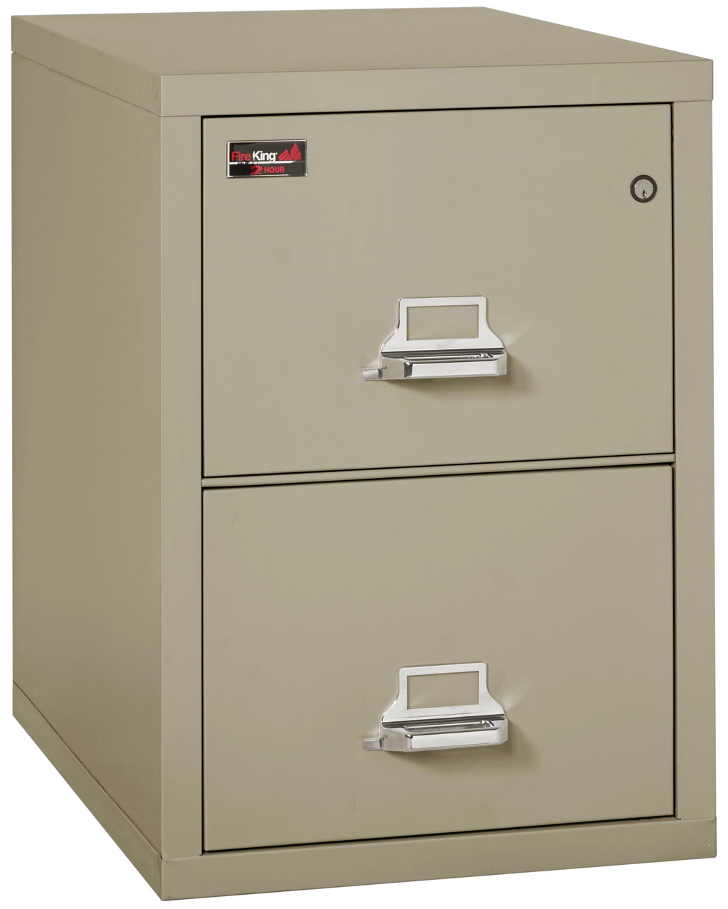 Two-Drawer Vertical Fire Resistant File Cabinet, Letter Size, Pewter P646041