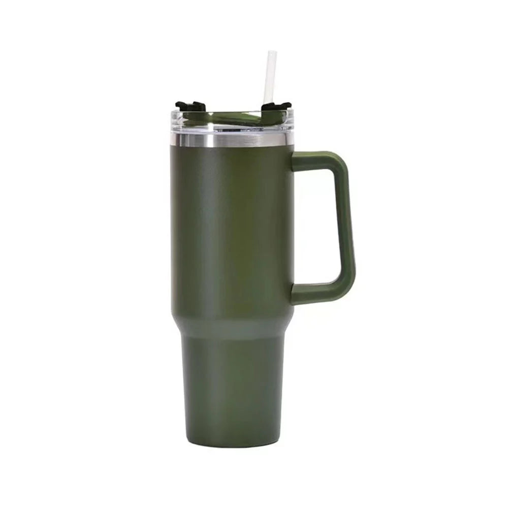 40 OZ Stainless Steel Insulated Travel Tumbler with Straw Q7336