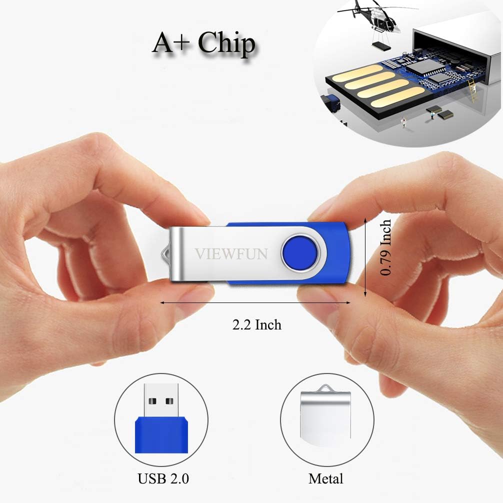 100 Pack 4GB USB Flash Drive with LED Indicator and Lanyards T372
