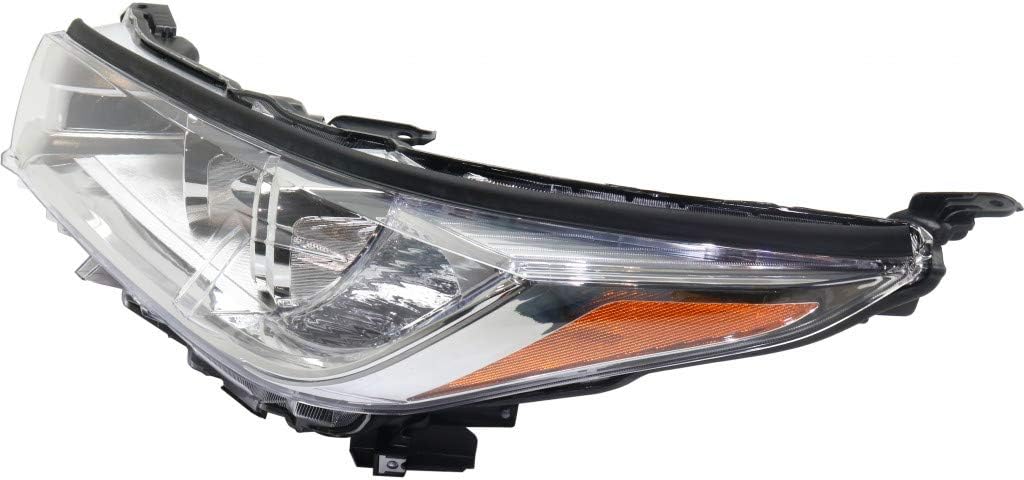 Headlight Assembly Pair for Toyota Highlander 2017 2018 2019 Driver and Passenger Side Clear Chrome B1369