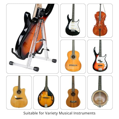 Hardwood Black Foldable Guitar Stand E873016