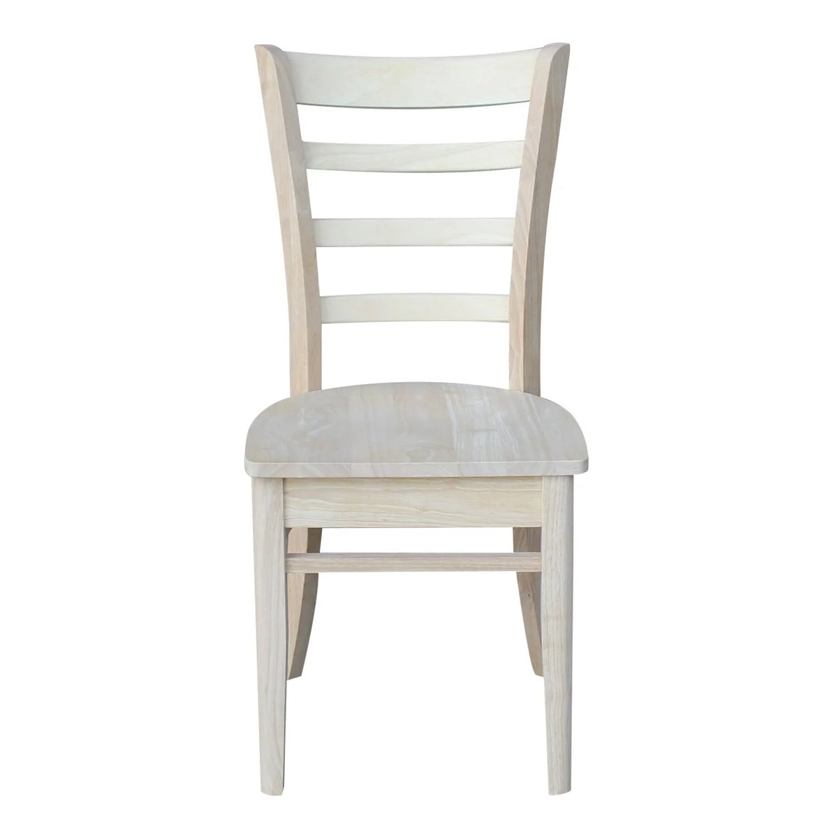 Solid Wood Side Chair Set of 2 Unfinished S319686