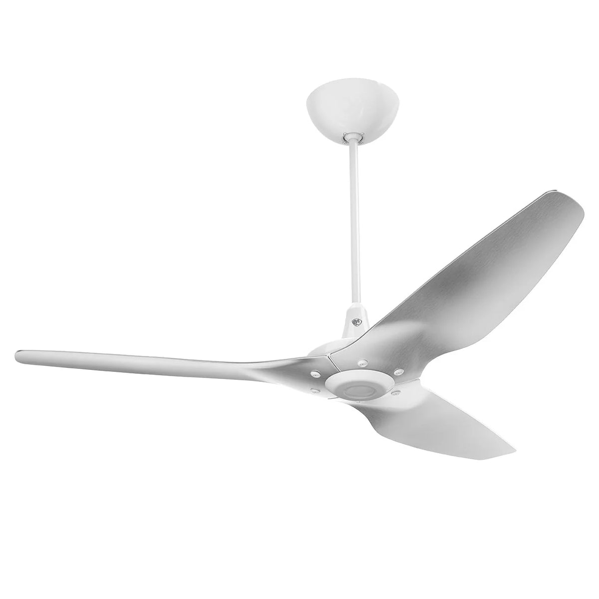 60 Ceiling Fan with Brushed Aluminum Blades and White Finish O131889