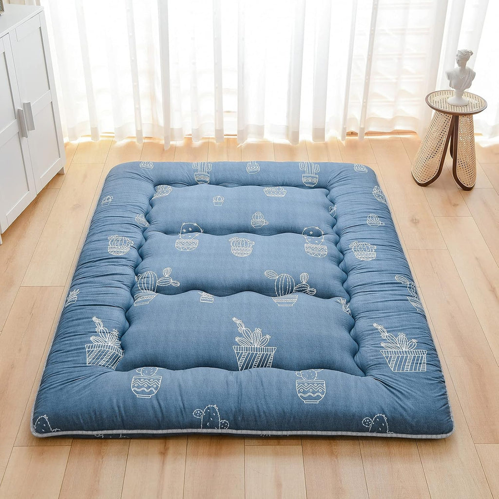 Japanese Floor Mattress Foldable Roll Up Tatami Mat with Washable Cover P547