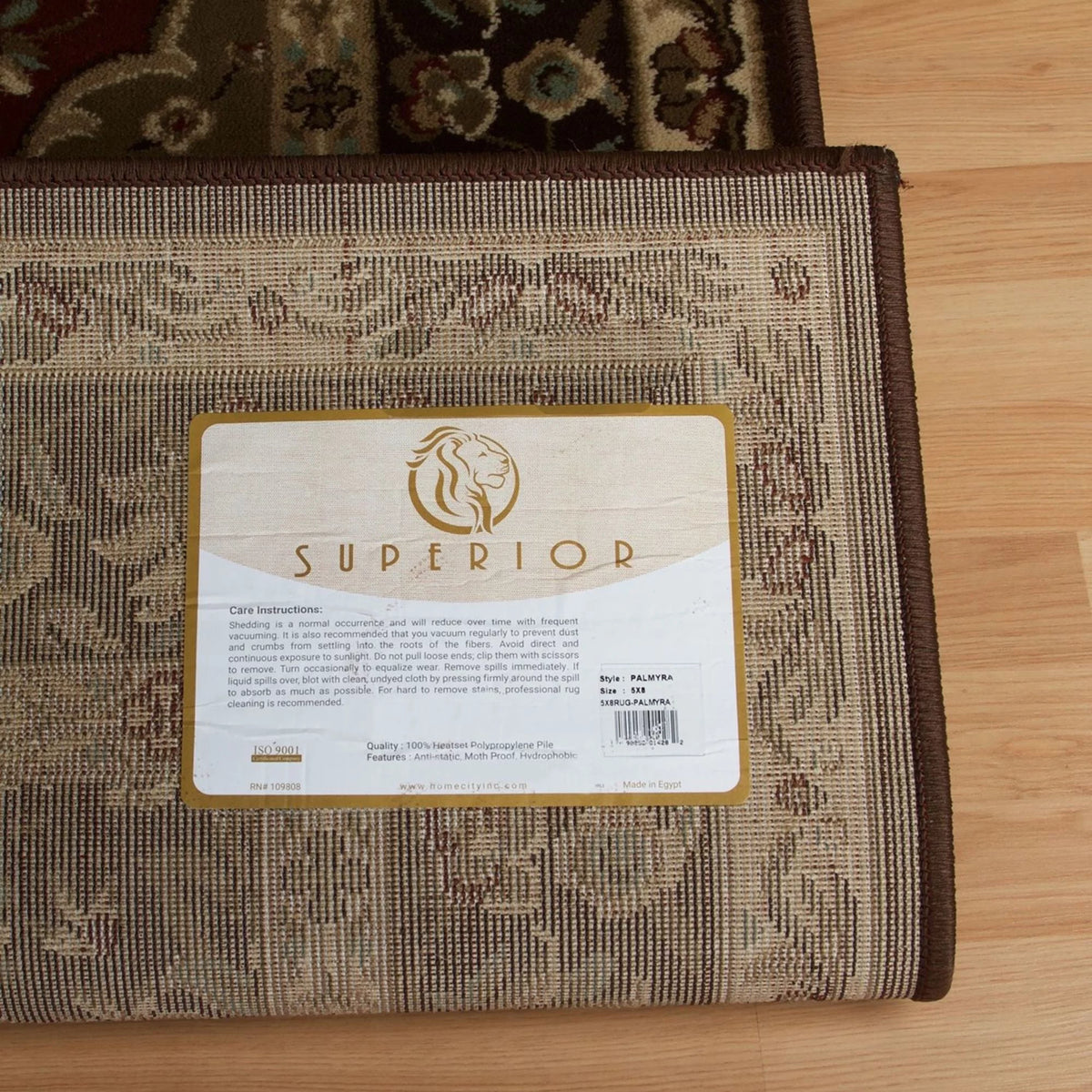 Chocolate 8' x 10' Floral Indoor Area Rug A12472