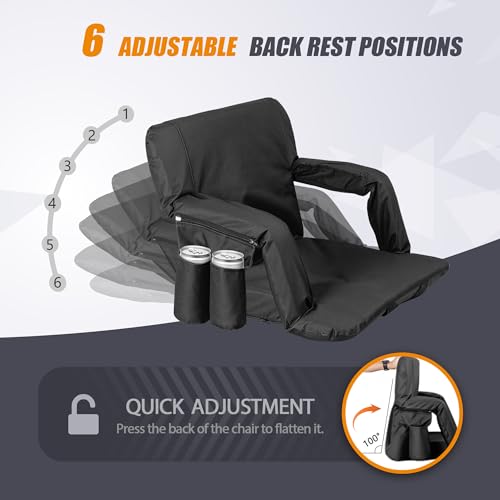 20.5"/25" Wide Padded Stadium Seat with Back Support B29743