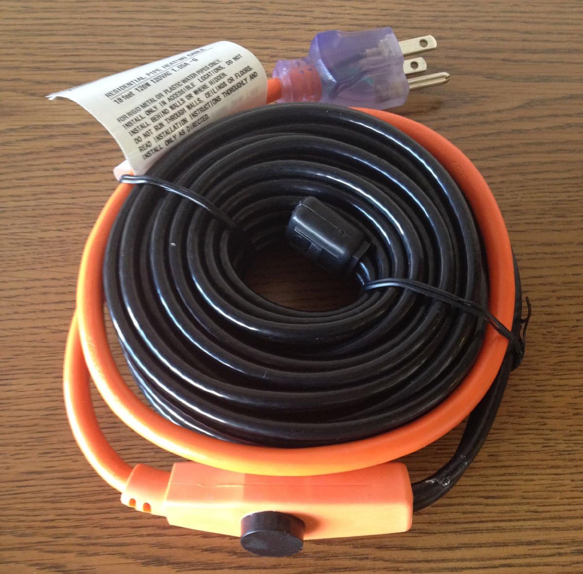18 Ft Pipe Heating Cable with Thermostat Y92053