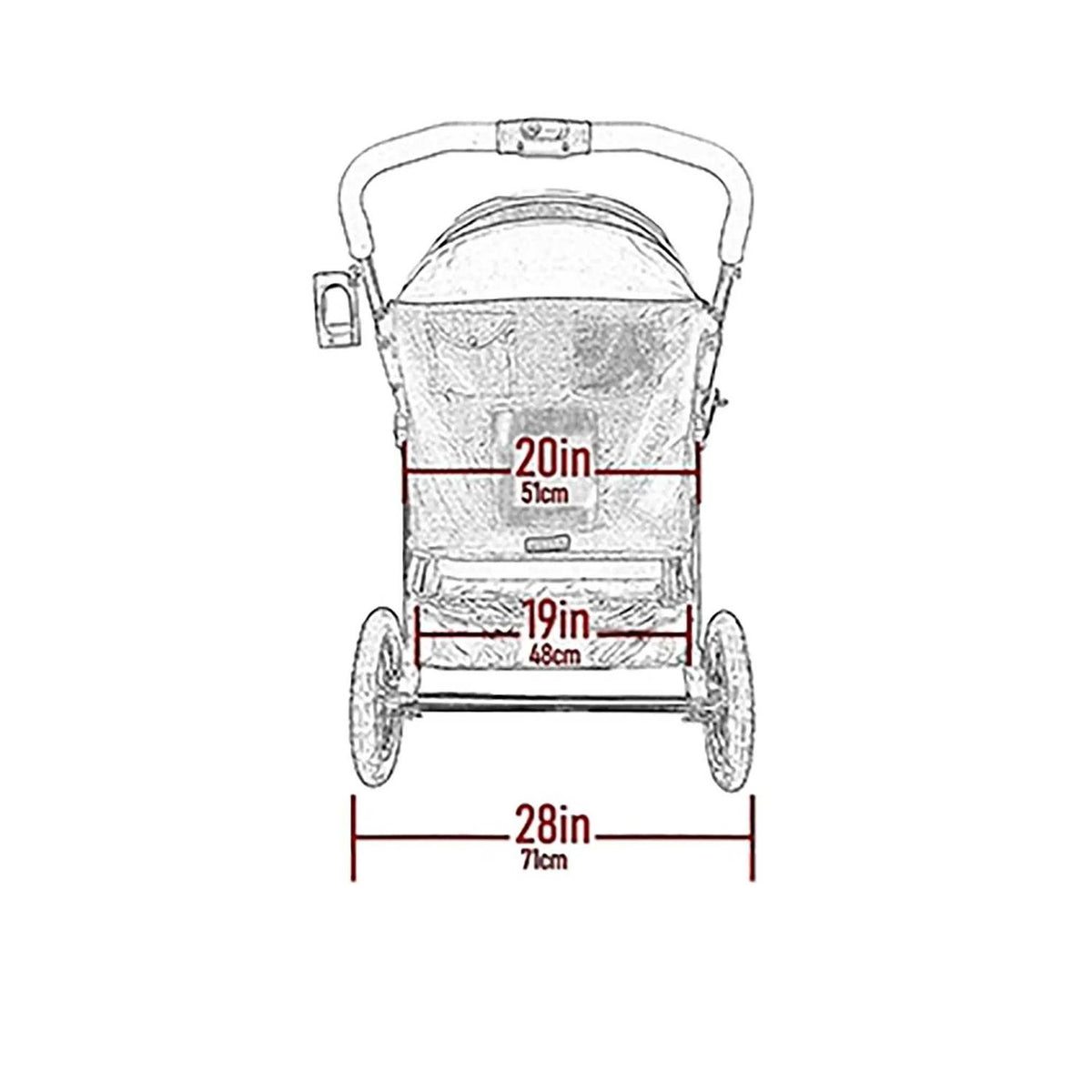 Double No-Zip Pet Stroller O184