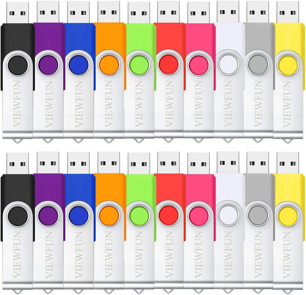 100 Pack 4GB USB Flash Drive with LED Indicator and Lanyards T372