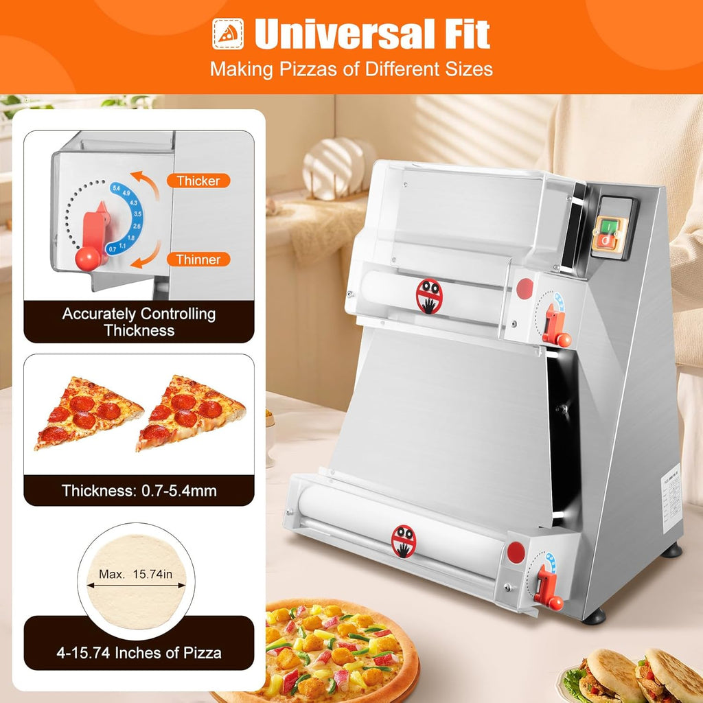 4-15 Inch Automatic Commercial Electric Pizza Dough Sheeter Machine R972396