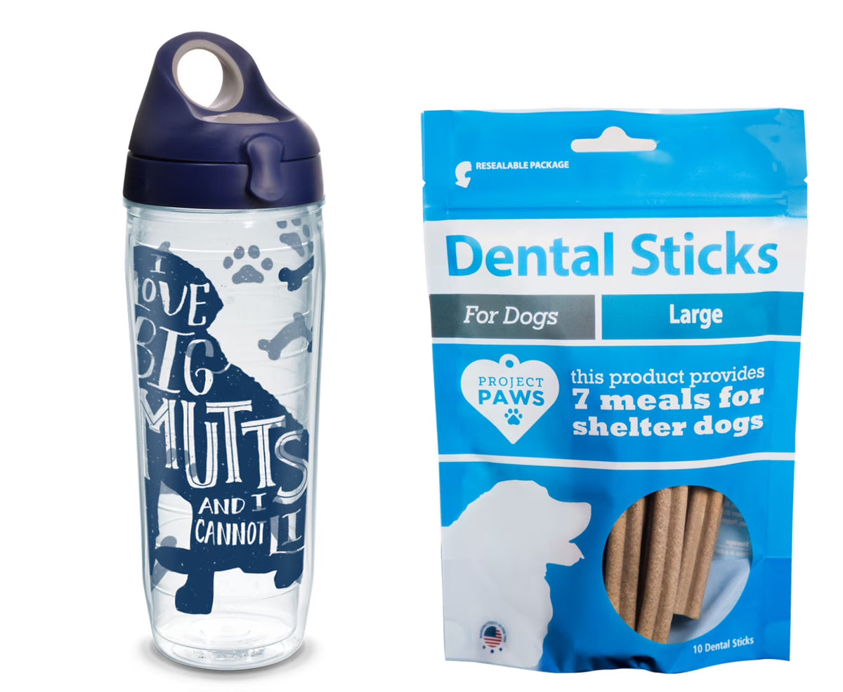 24 oz Water Bottle with Navy Lid A39010
