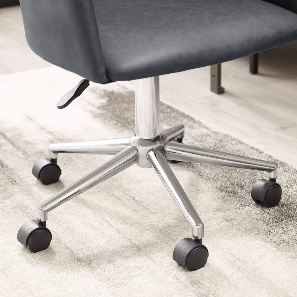 Gray Round Back Swivel Desk Chair with Caster Y2280