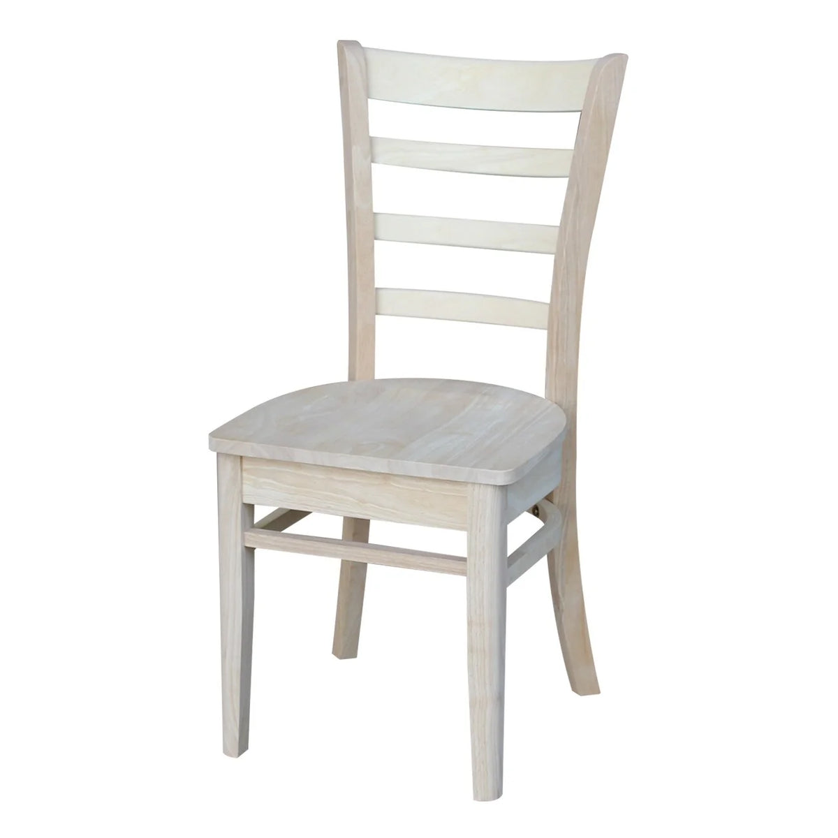 Solid Wood Side Chair Set of 2 Unfinished S319686