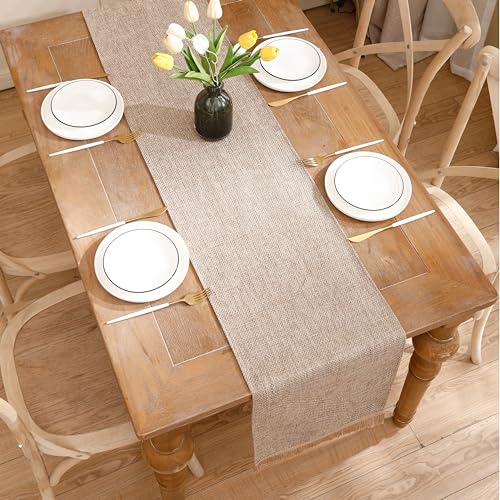 Boho Fringe 12x120 Inch Linen Table Runner A336