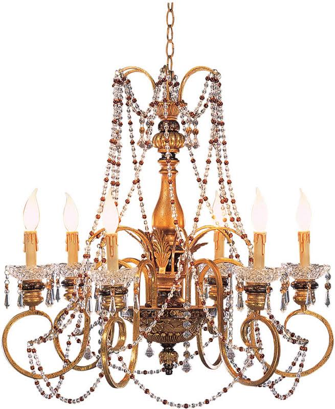 6-Light Candle-Style Chandelier V536