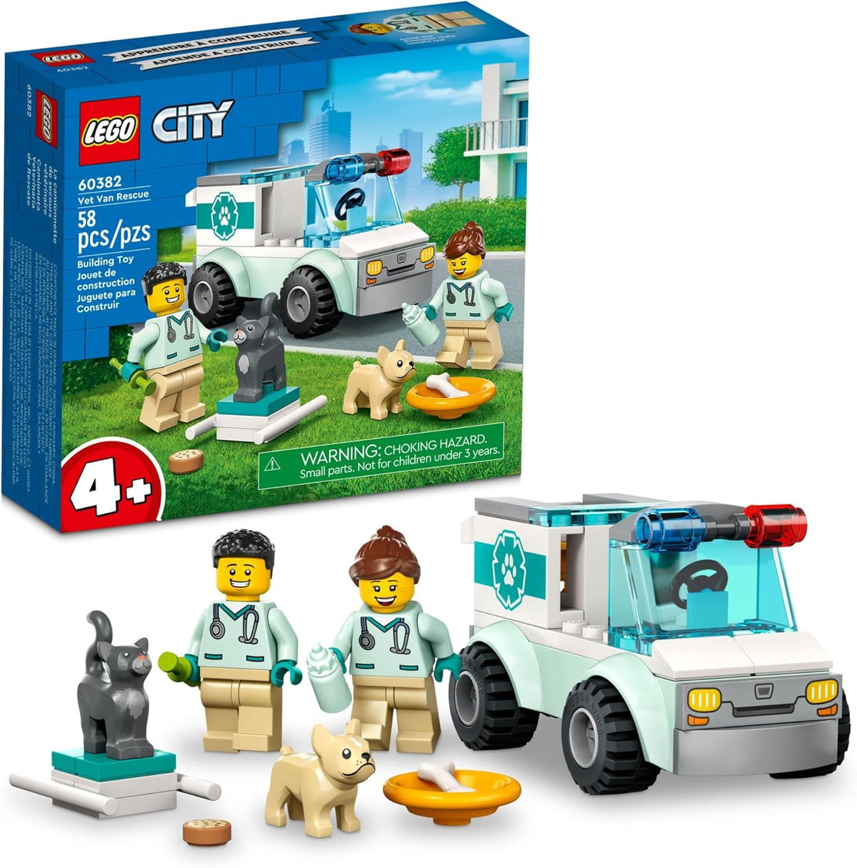 LEGO City Vet Van Rescue Toy Animal Ambulance Playset H26833
