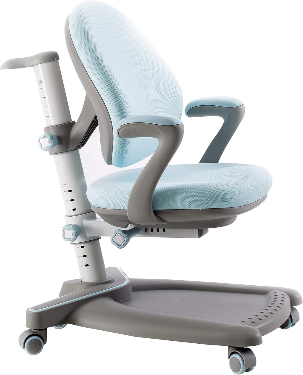 Blue Ergonomic Kids Desk Chair with Footrest Armrest F248