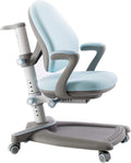 Blue Ergonomic Kids Desk Chair with Footrest Armrest F248