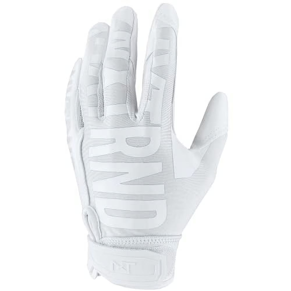 White Youth Large Sticky Receiver Football Gloves M3711