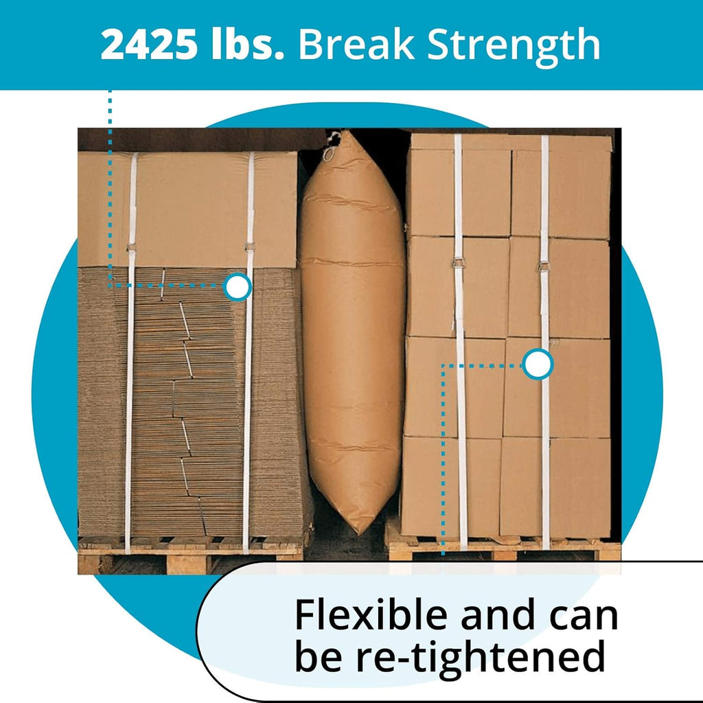 3/4" x 1000' Woven Cord Strapping Kit with Polyester Cord Strapping Tensioner, Strapping Buckles and Woven Cord Strapping Roll N698178