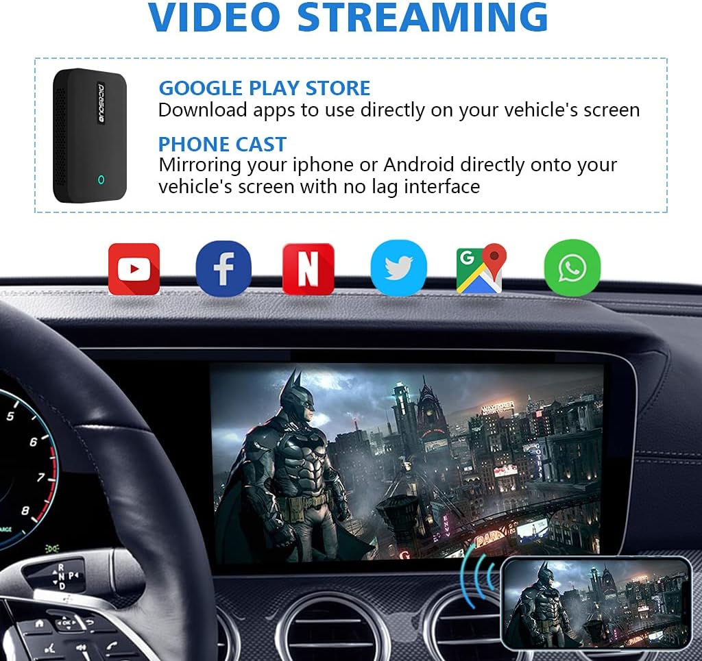 CarPlay Wireless Adapter for OEM Wired CarPlay Cars D208