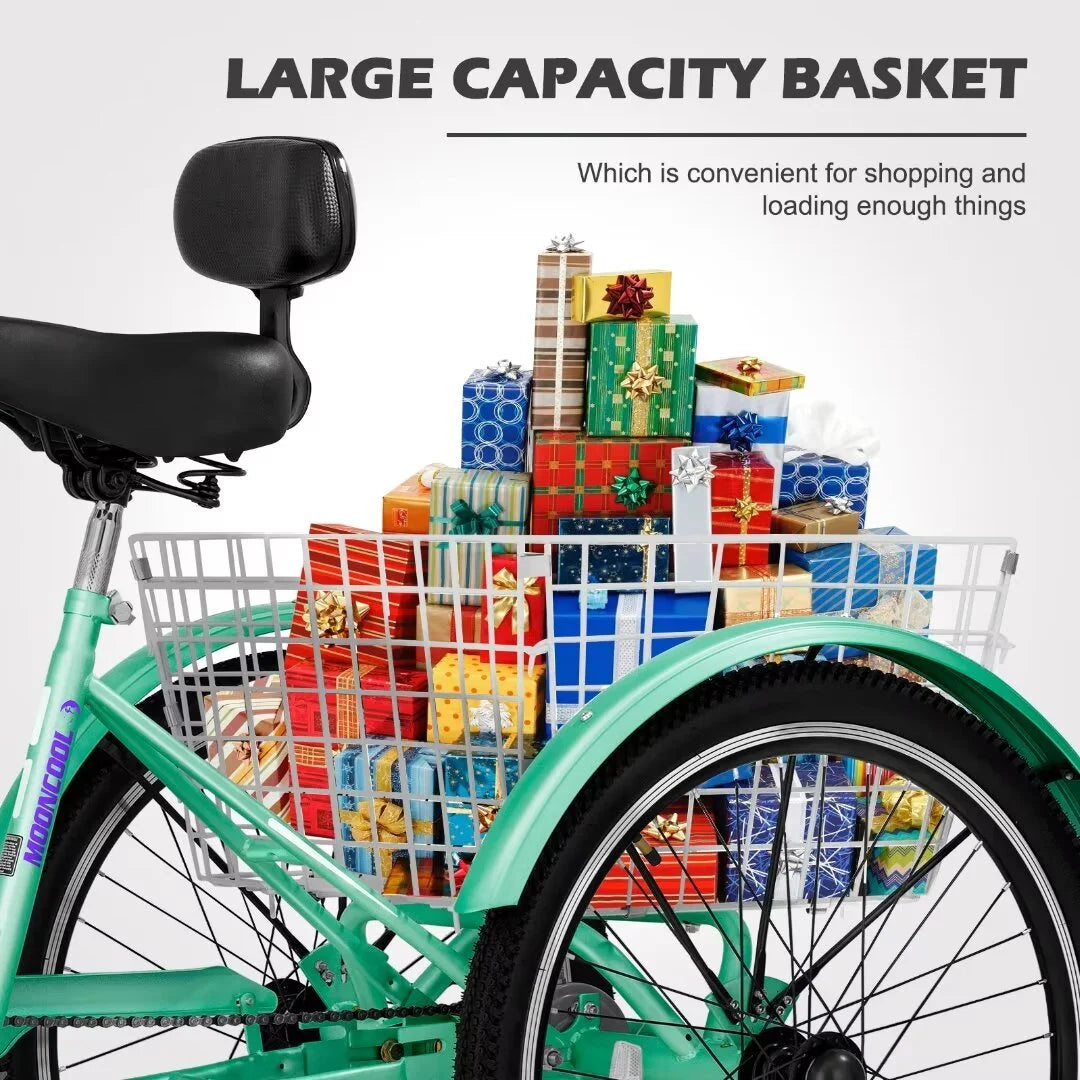24 Inch 7 Speed Adult Tricycle S11028
