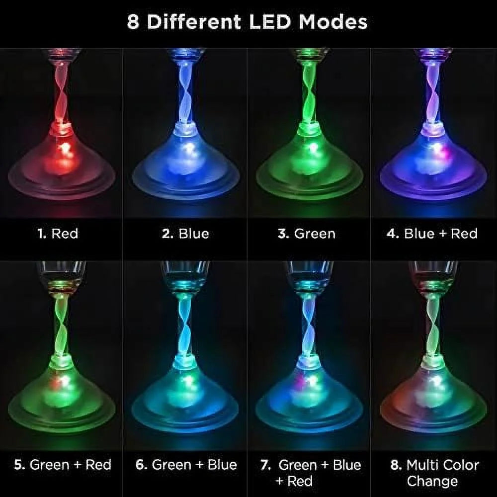 6 Oz LED Light Up Champagne Flutes Set Of 6 U8000