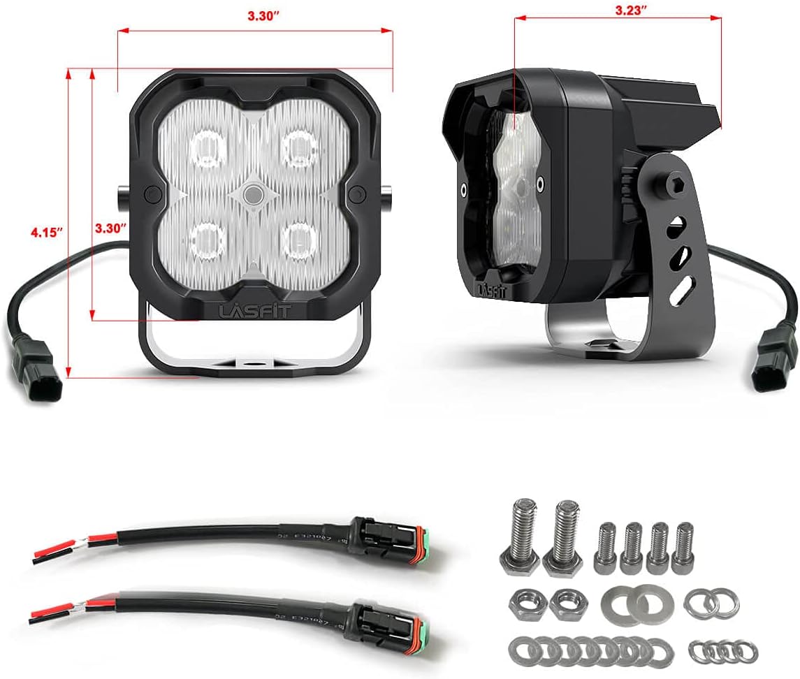 3" SAE Driving Lights White Sport Beam LED Pods with TIR Optics, Pair L996779