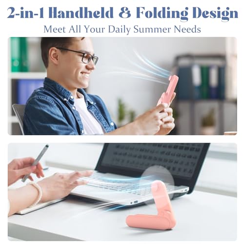Pink Portable Handheld Fan B800185