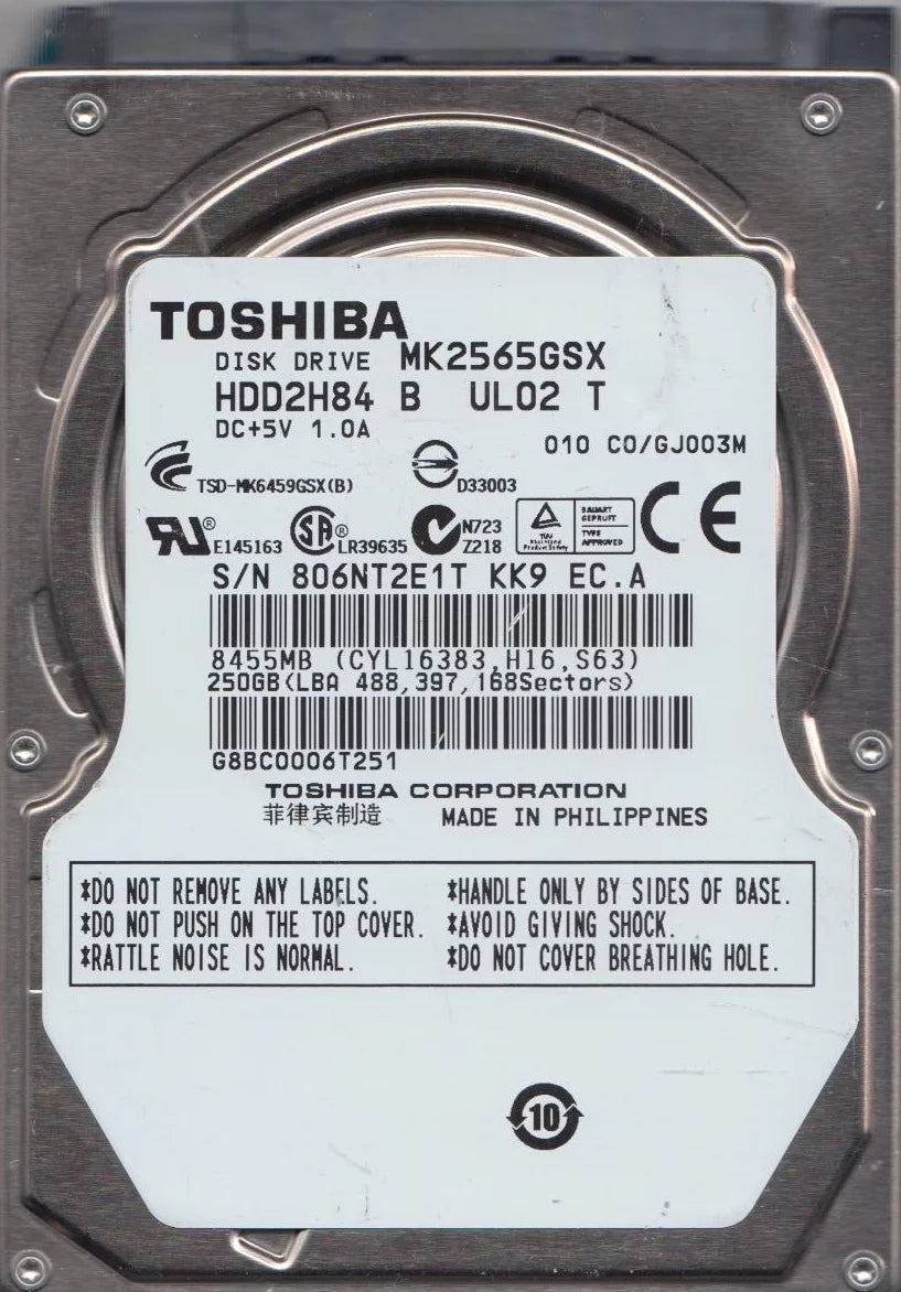 250GB SATA 2.5 Hard Drive B7709
