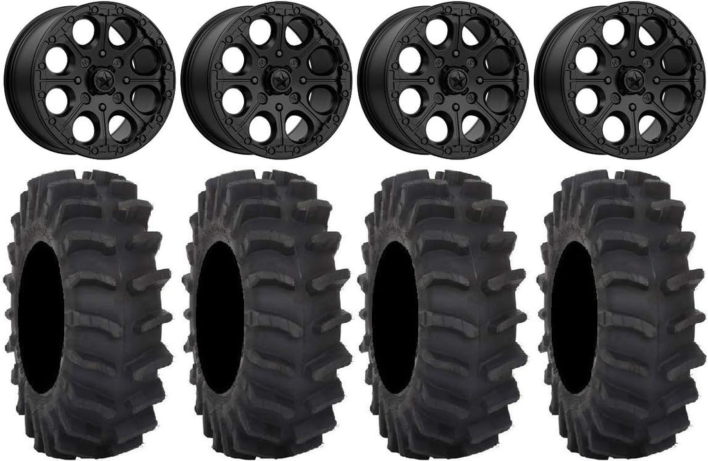 14 Wheels Black Tires 4x156 Bolt Pattern Lug Kit J552