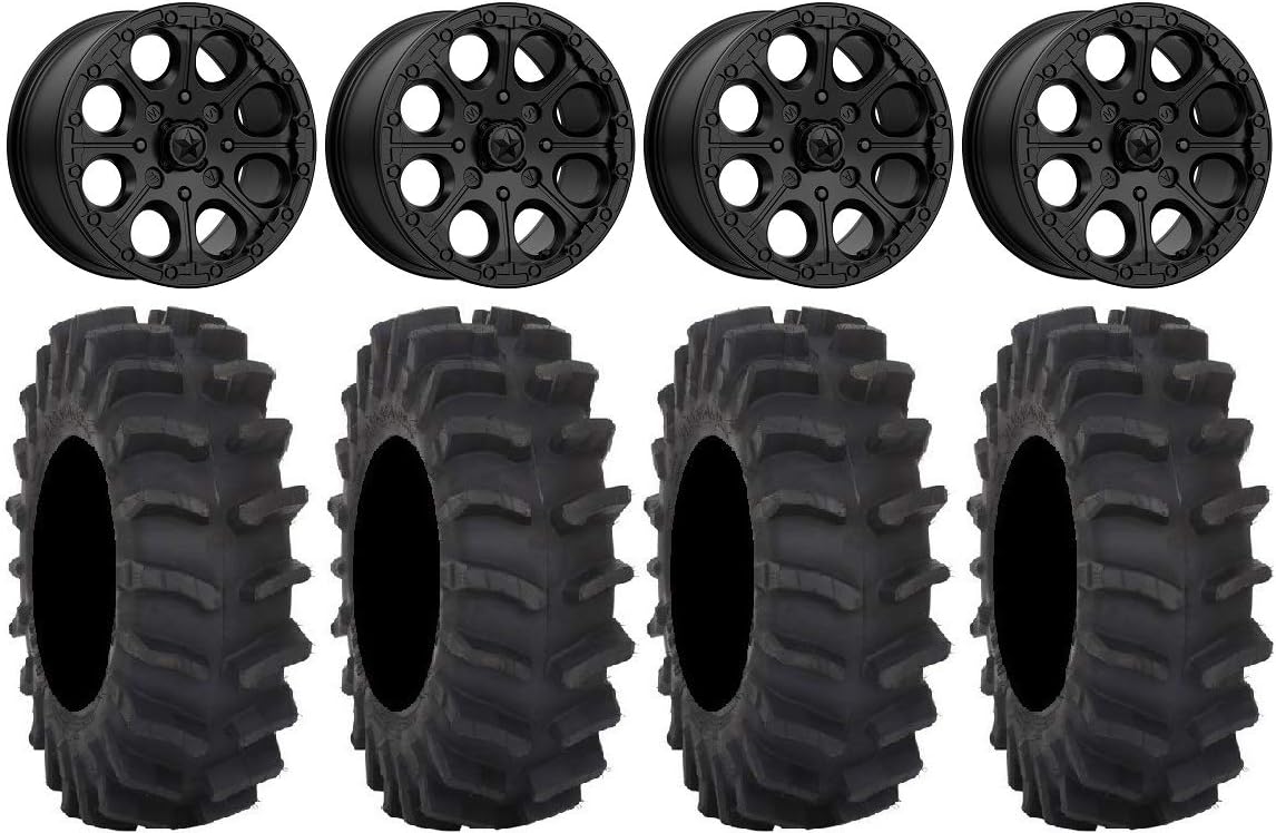 14 Wheels Black Tires 4x156 Bolt Pattern Lug Kit J552