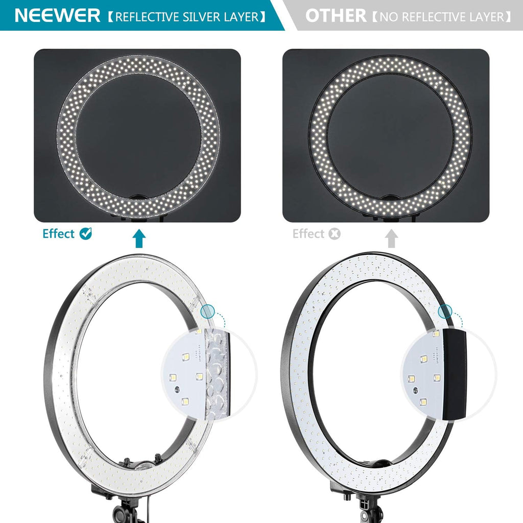 18/48cm 55W 5500K Dimmable LED Ring Light with Light Stand and Carrying Bag F9228