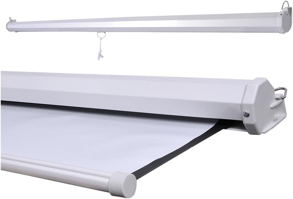 100" 16:9 Manual Pull Down Projector Screen 87"x 49" HD 1.3 Gain O78810