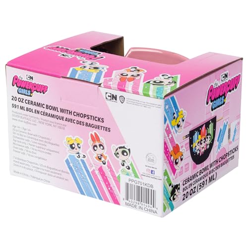 Pink 20 Ounces Ceramic Ramen Noodle Rice Bowl with Chopsticks F565