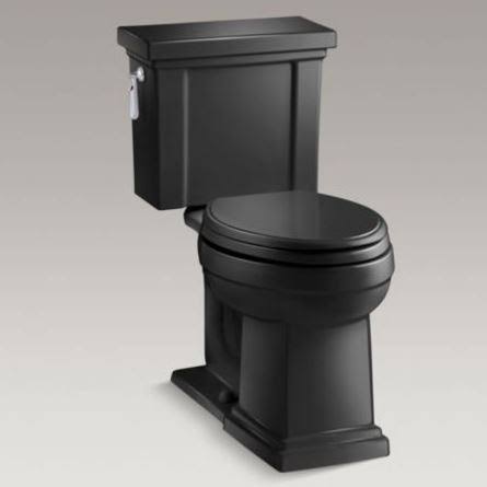 Black Two Piece Elongated Toilet K2295