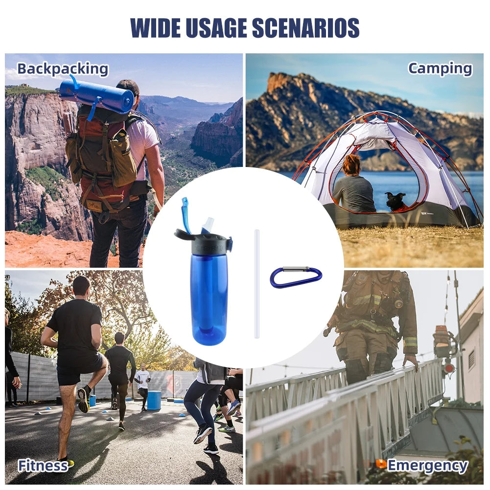 Blue BPA Free Tritan Travel Bottle with Filter Lockable Lid Y66653